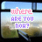 identical animated frames showing a landscape with text 'where ARE YOU NOW?' in pink and purple pixelated letters over the scene