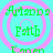 A static image with cyan background and pink concentric circles, displaying green text reading 'Arts', 'Fath', and 'Kamen' in a pattern