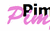 Animated icon with pink cursive text 'Pimps R' over black block letters, transitioning to 'uS' in lower-left corner.