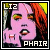 Pixelated 50x50 icon shows a pink-skinned figure with red hair, green eyes, and open mouth holding a small object against yellow-green background.