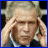 pixelated images showing a person with hands on temples, with changing text overlays about mind power and voting
