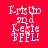 Red background with white pixelated text reading 'Kris Up and Leslie BELL!' and small pink star shapes below the text.