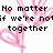 Pixelated text and pink heart-shaped doodles on a white background with gray corner overlay.