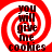Red and white spiral background with dark brown text reading "you will give me cookies" in four quadrants.