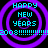 Four identical circular purple rings with cyan text 'HAPPY NEW YEARS' and '2003!!!!!!!!!!!!!!' on a black background, arranged in a