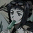 A pixelated anime-style character with dark hair and a green scarf lies on a pillow against a black background with white text reading "Anime IM" and "COM".