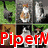 six distinct pixelated images with overlaid text, each depicting different subjects including animals, a heart symbol, and people, with varied color schemes and text styles