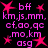 Animated icon with pink text and red stars on black background, displaying sequential changes in star positions across frames.