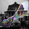 Static buddy icon featuring a historic building with rainbow-colored distortion overlay and pixelated artifacts.