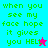 Pixelated green text on colored backgrounds with two distinct star-shaped cursor icons in different positions and colors.