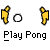 Animated contact sheet of 12 frames showing a yellow stick figure playing ping pong with white ball on gray background, each frame labeled "Play Pong" text below.