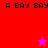 A pixelated image divided into four quadrants with red, pink, purple, and bright pink backgrounds, featuring repeated text and two star symbols.