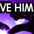 Animated icon with text 'VE HIM' over a blurred face, alternating between purple and pink color schemes.