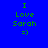 Four variations of a pixelated blue background with green text "I Love Sarah =)" and red rectangular overlays in different positions.