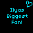 Pixelated cyan text and heart symbol on black background, two identical static frames side-by-side.