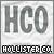 Static grayscale icon with large bold letters HCO above smaller pixelated text HOUSTON CO.