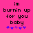 Pixelated text on bright pink background with animated purple and blue heart symbols changing position.
