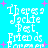 Pixelated text on cyan background with pink stars, reading "Ibrea Jackie Best Friends" in white block letters with partial letter distortion.