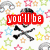 Pixelated red text reads 'you'll be my friend till the end of time' over a skull and crossbones with colorful star background.