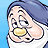 Pixelated character with blue hair and light skin holds a yellow oval object in a white hand against a light blue background.