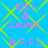 A static digital image with a bright blue background overlaid by a repeating green diamond lattice pattern, featuring pink text elements arranged in a