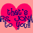 Two identical pink heart-shaped icons with dark blue text reading 'that's RS Jon to you!' on a light peach background.