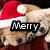 A dog wearing a Santa hat with text overlays changing across frames.