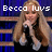 Two identical pixelated figures with long blonde hair and black tops stand side-by-side against a blue and brown striped background, hands clasped near their faces.