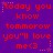 Purple background with red pixelated text repeating 'today you know tomorow you'll love me<3' and pink star accents, static image.