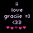 Pixelated text and heart symbols on black background with two animation states differing in pink heart colors.