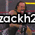 A static image with four quadrants showing a wrestler, a purple-toned face, and text reading 'zackh2 rocks the world' over a gray background.