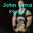 Pixelated image of a muscular man in sleeveless shirt and shorts with cyan text overlays on black background.