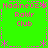 A static pixel art image with bright green background and pink text elements arranged in a pattern
