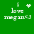 Green background with white pixelated text reading 'i love megan<3' and four variations of a small heart or star-like animation above the word 'love'.