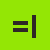 =| =) =P =D on bright green background; four black text-based emoticons arranged in two of two