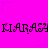 Bright magenta background with repeating purple star patterns and black text reading KIARASH repeated twice horizontally.