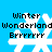 Pixelated white snowflake with black text 'Winter Wonderland Brrrrrr' on bright blue background, four identical instances arranged in a