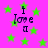 A static image with a bright pink background filled with green stars and the text "I love u" in dark purple pixelated font.