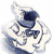 Animated icon shows a white and blue cartoon character with a large head and dark eyes, holding a basketball with visible seams and white speckles.