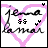 Pixelated heart-shaped icon with pink outline, black handwritten text "I love Lamar" and two small hearts inside.