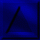 Blue-toned of triangular shapes in various orientations within square , transitioning from solid black outlines to filled forms with subtle gradient shading