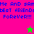 Pixelated text and star symbols on split background colors with visible animation changes between frames.
