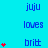 A static image with a bright cyan background displays repeated text and red heart symbols in blue lettering.