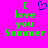 A bright pink background displays green text reading "I love you Summer" with a blue pixelated heart symbol above the word "love" in one frame, and without the heart in another.