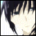 Anime-style character face with black hair and blue eyes, displayed in a of showing subtle animation changes