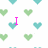 Pixelated heart pattern background with pink text reading 'I love Natty.' in three separate segments across the image.