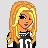 Pixel art buddy icon featuring a blonde female character in two poses with text reading "PUNK CHICK LOOKING 4 PUNK GUY" on gray background.