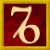 A static icon with a golden border, red textured background, and stylized white symbol resembling a reversed 'Z' or zodiac glyph.