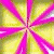 Four distinct animated starburst patterns in a 2x2 contact sheet, each with unique color schemes and radial line arrangements.