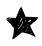 Black five-pointed star icon with pixelated edges on a white background, appearing as a static single-frame image.